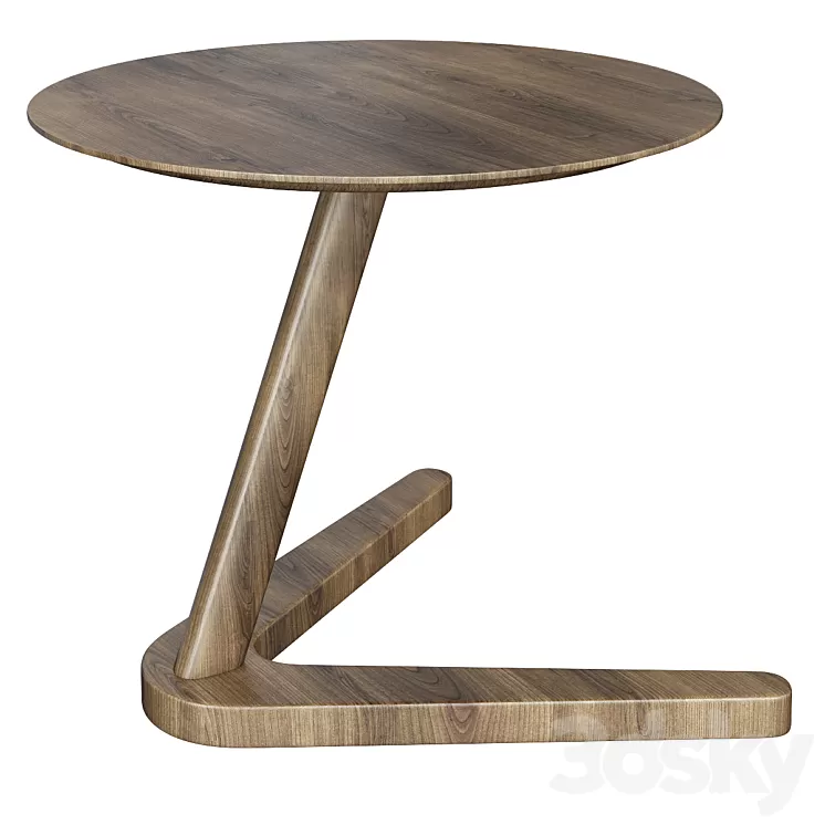 Pinewood End Table 3D Model Free