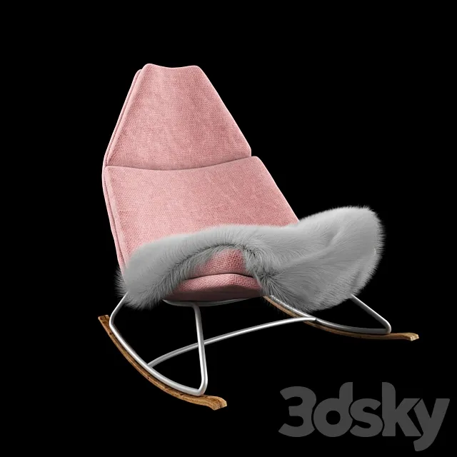 pink rocking chair 3DModel