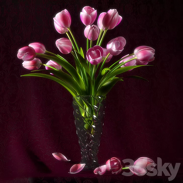PINK TULIP 3D Model