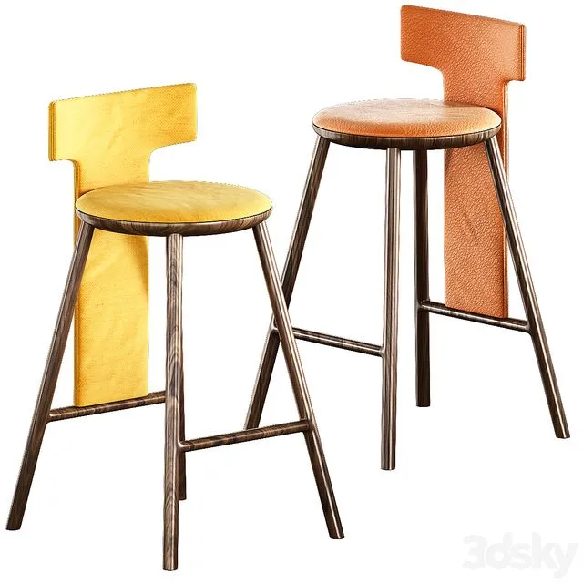 PINNA Lucidi Pevere bar stool 3D Model