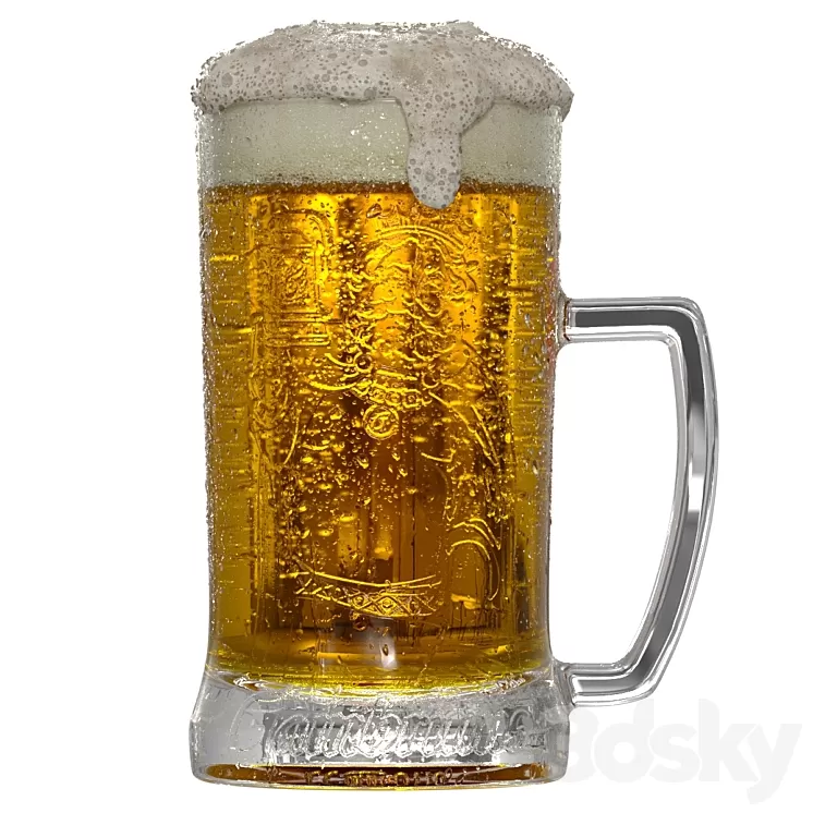Pint of beer 3D Model