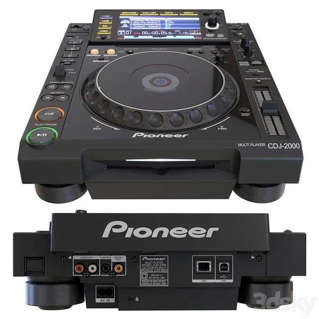 Pioneer CDJ-2000 3D Model