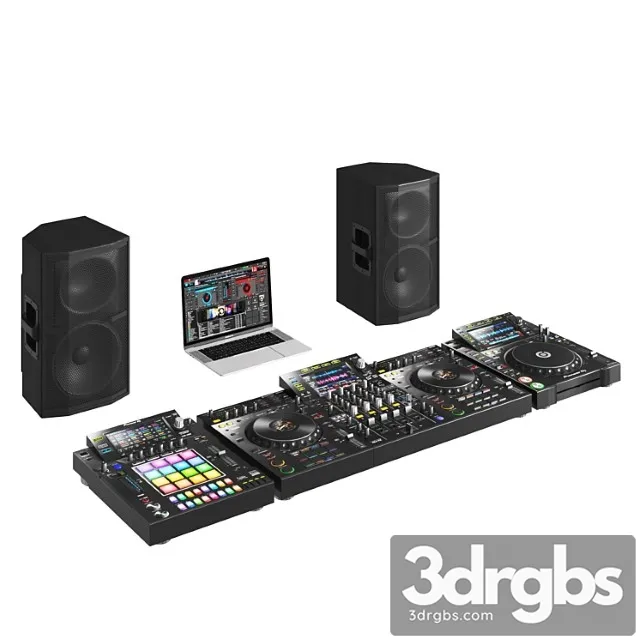 Pioneer DJ Music Set 3D Model Free