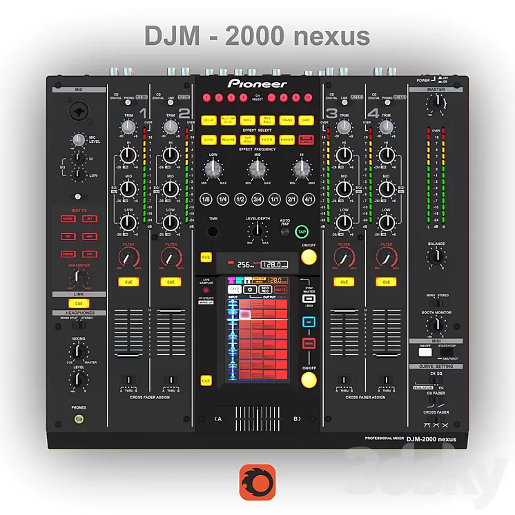 Pioneer DJM 2000 Nexus 3D Model