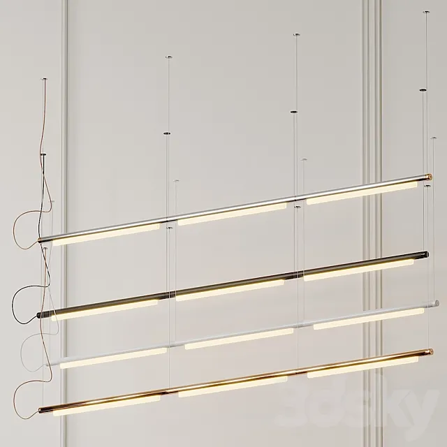 Pipeline Linear Suspension Light by Caine Heintzman from ANDlight 3D Model