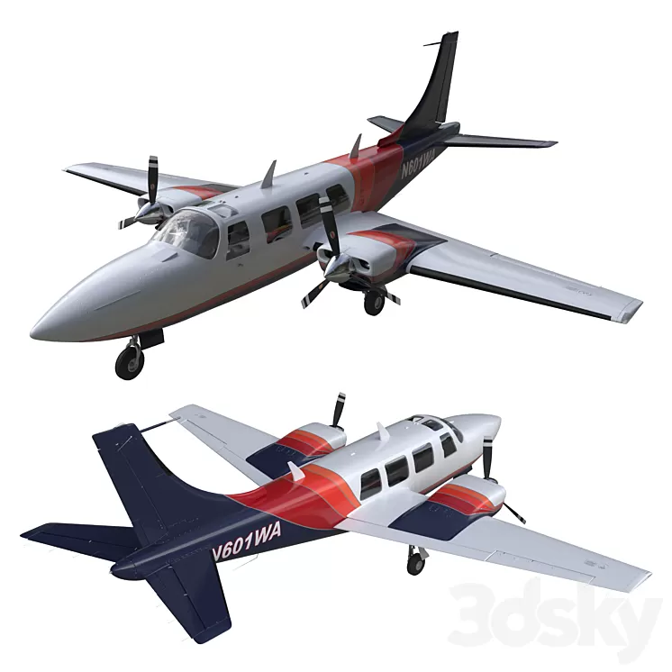 Piper Aerostar 700 3D Model