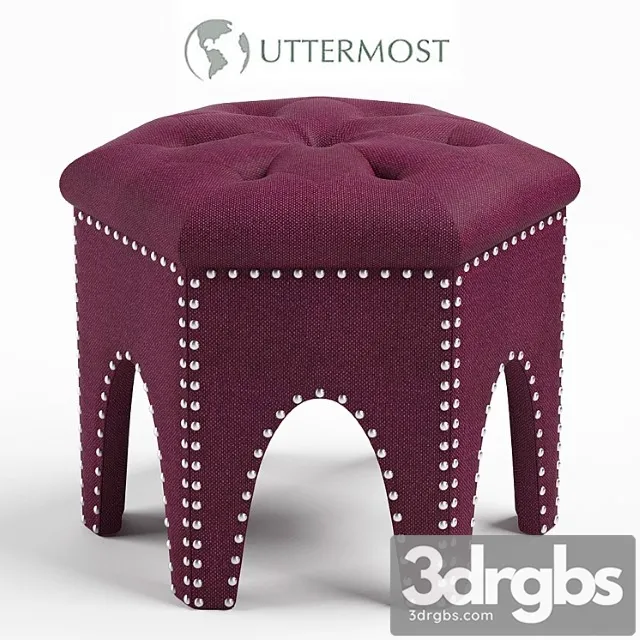Pippa purple small stool 2 3D Model Free