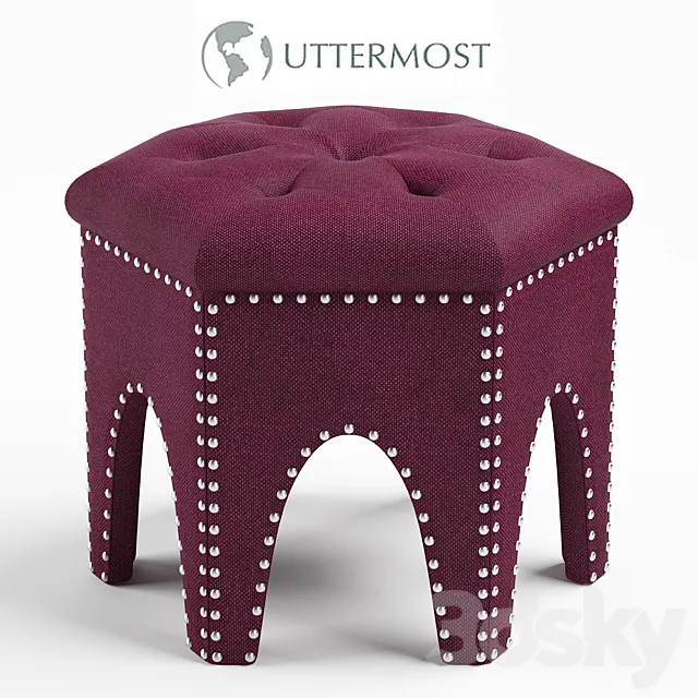 Pippa Purple Small Stool 3DModel