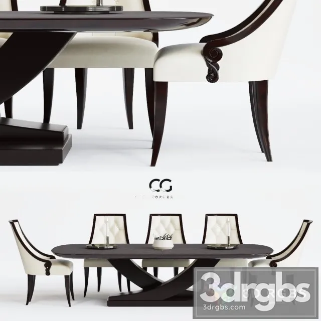 Pissaro Table and Chair 3D Model Free