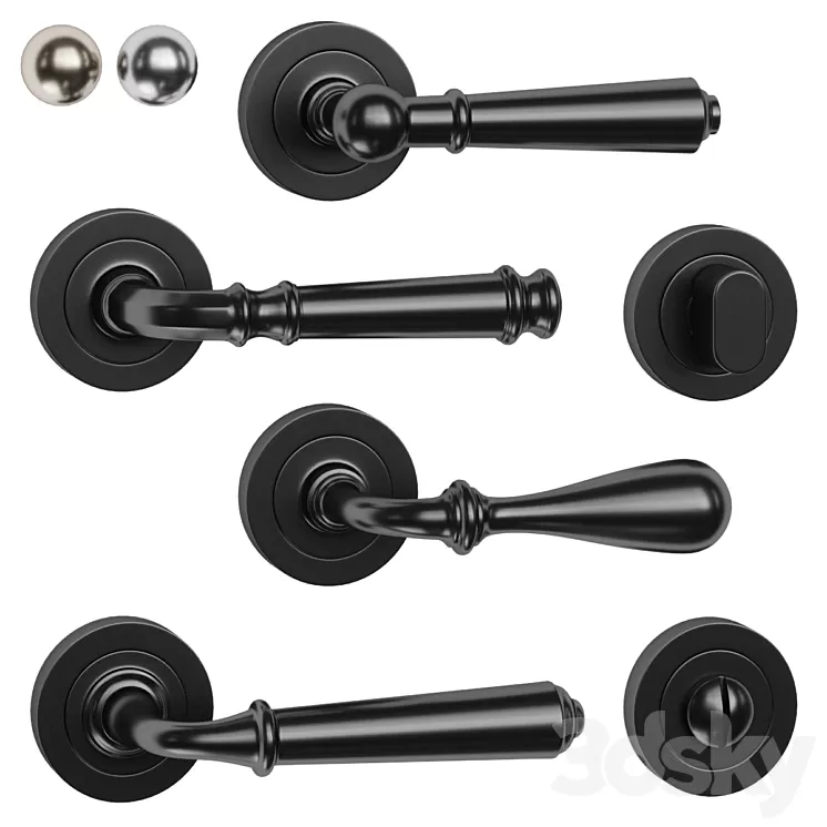 Pittella door handles 3D Model Free