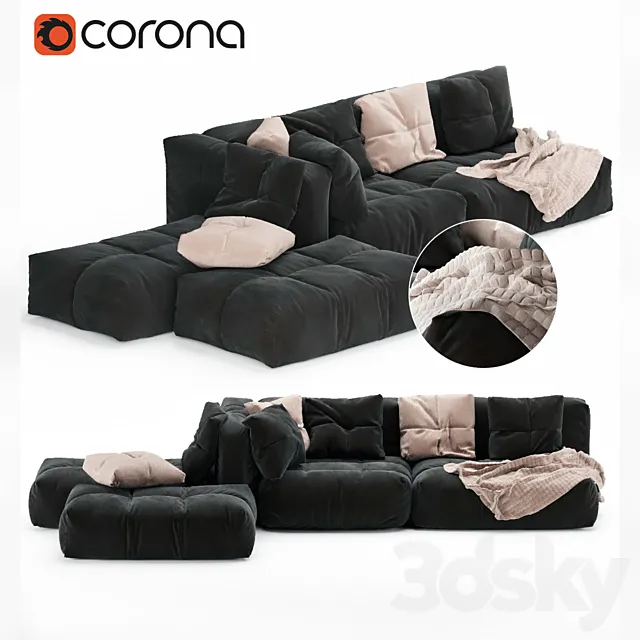 PIXEL Sectional sofa 3D Model