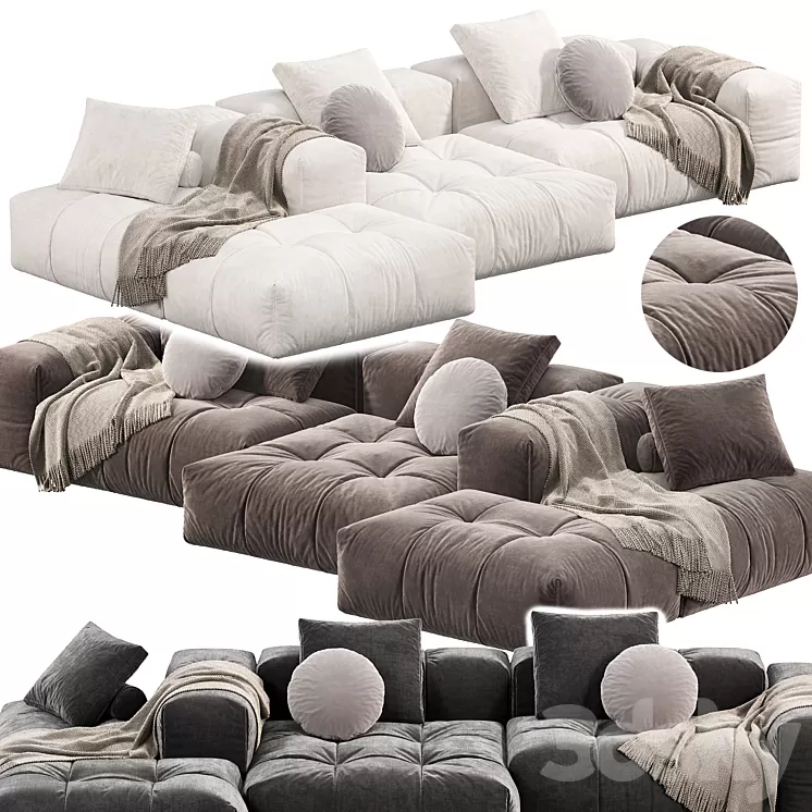 PIXEL Sofa by Saba Italia 2 sofas 3D Model Free