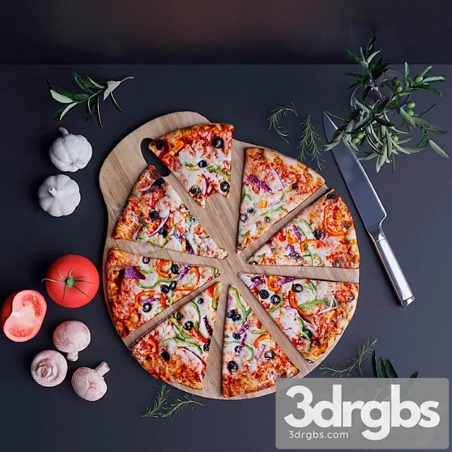Pizza 2 3D Model Download