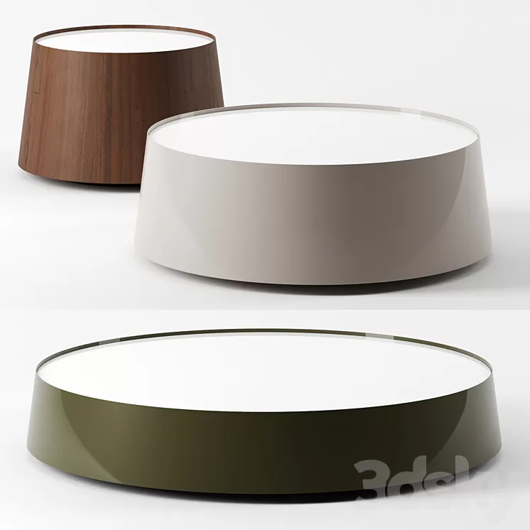 Planck coffee tables by B&B Italia 3D Model