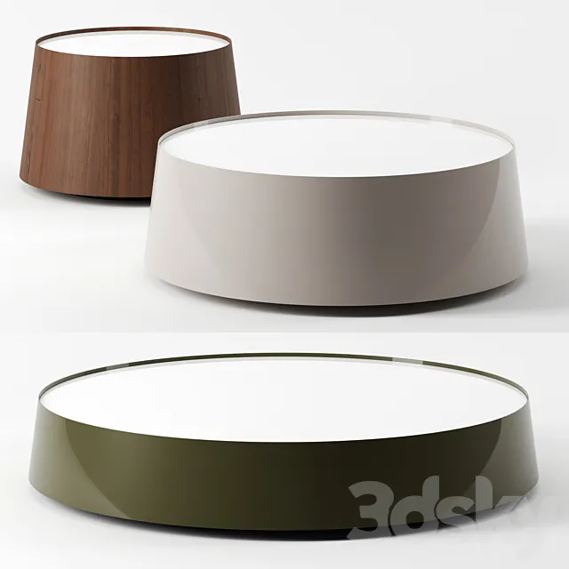 Planck coffee tables by B&B Italia 3DModel