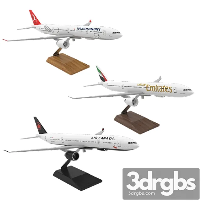 Plane Desktop Models Boeing 777 3D Model Download