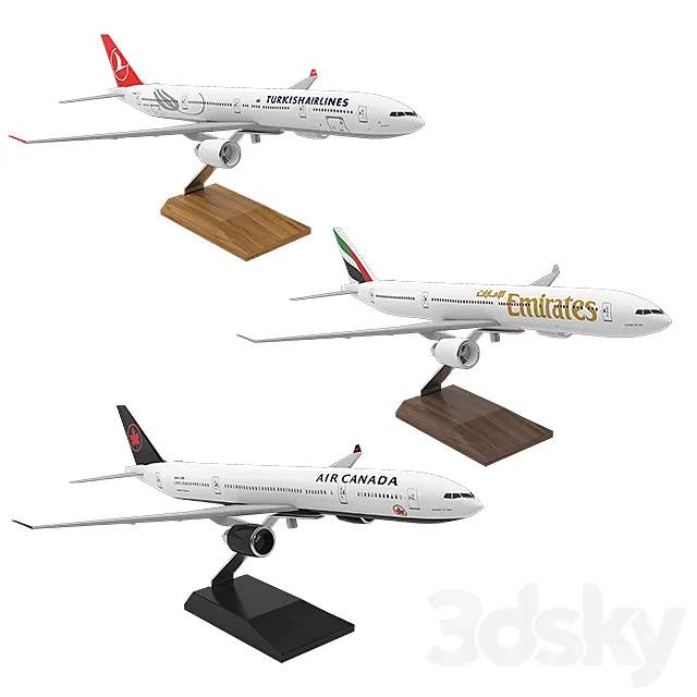 Plane Desktop Models (Boeing 777) 3D Model