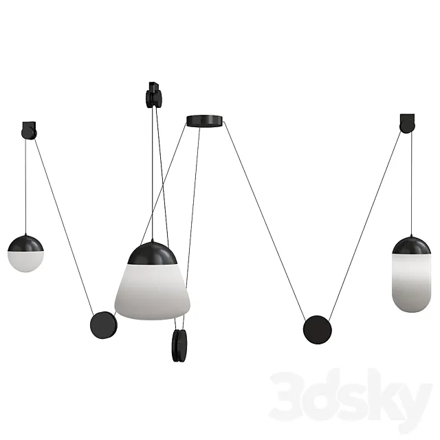 planets pendant light 3D Model