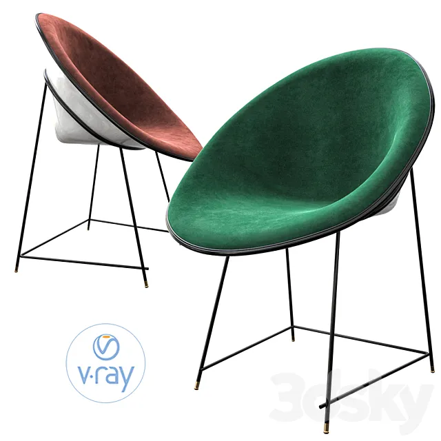 Plank BB-cup armchair 3DModel