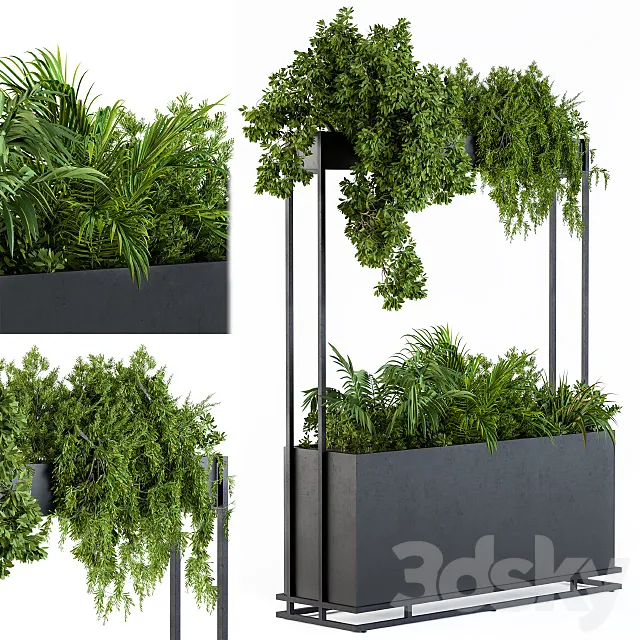 Plant box metal compact 3D Model