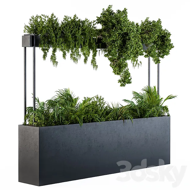 Plant box metal compact02 3D Model