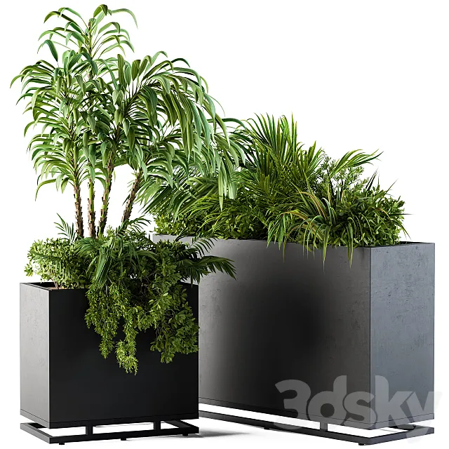 Plant box metal compact04 3DModel