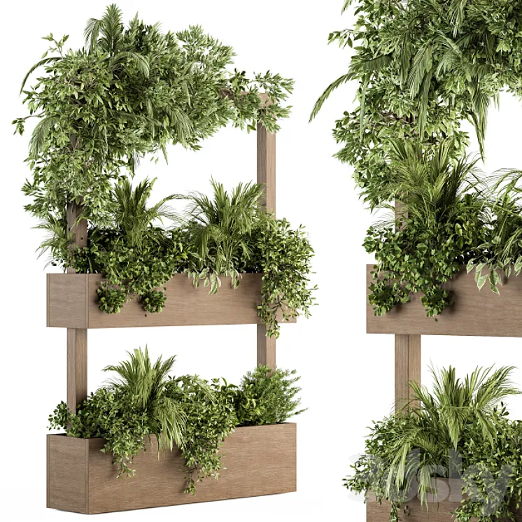 Plant Box Stand - indoor Plants 303 3D Model Free