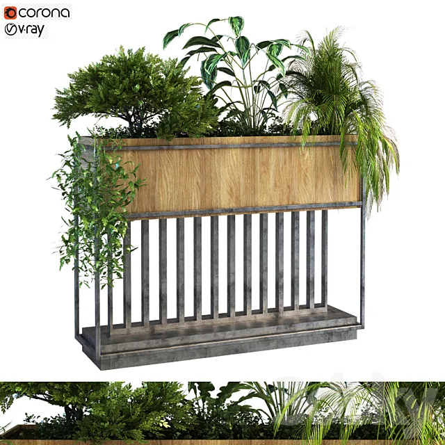 plant in box set 069 3D Model