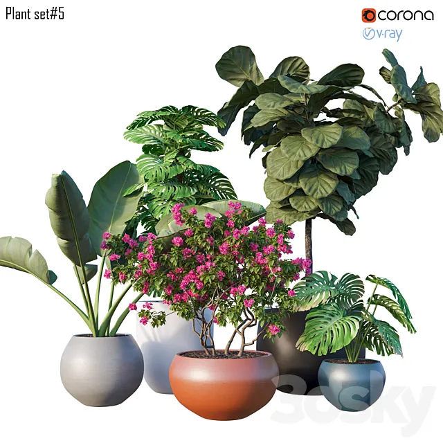 Plant set # 5 3D Model