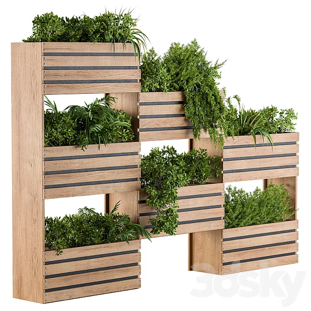 Planter Box Outdoor Set 3D Model