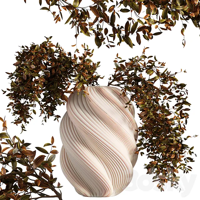 Plants bouquet vase 05 3D Model