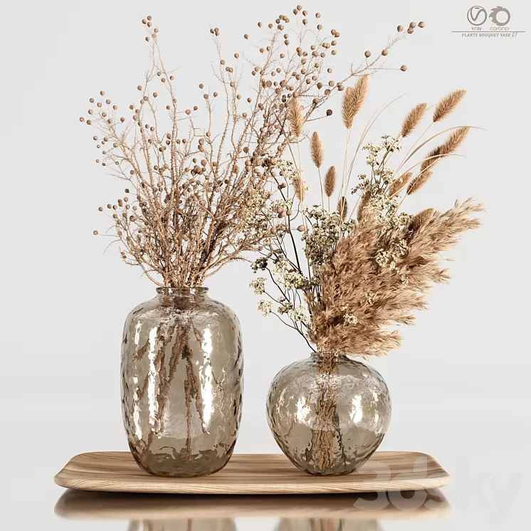 plants bouquet vase 27 3D Model Free