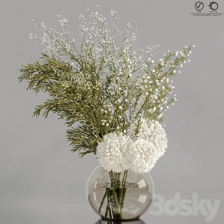 plants_bouquet_vase_15 3D Model Free