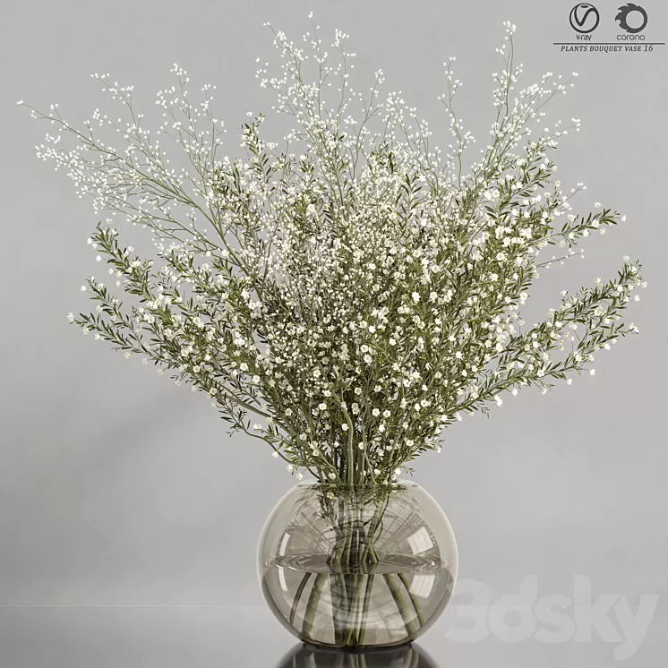 plants_bouquet_vase_16 3D Model Free
