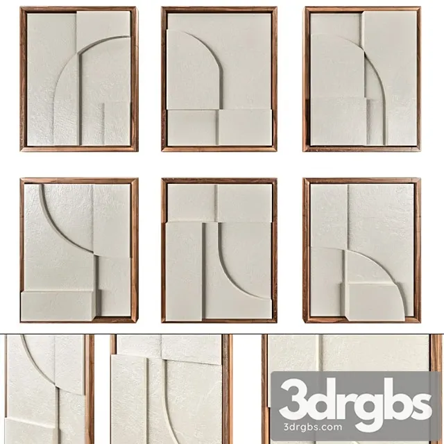 Plastart Set Of 6 Reliefs 3D Model Free