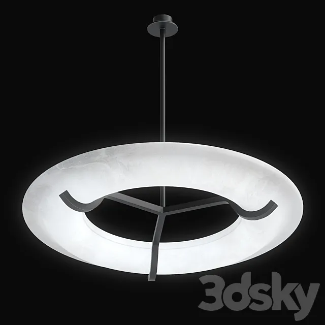 Plaster and Wrought iron Chandelier by Eric Schmitt 3DModel