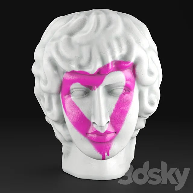 Plaster Head Antinous 3DModel