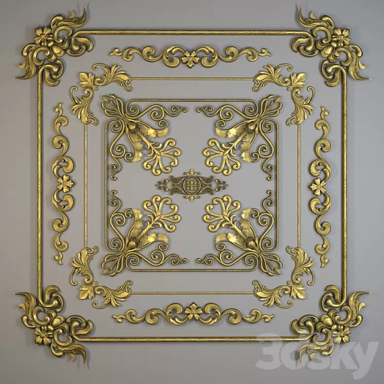 plaster ornament.vol_02 3D Model