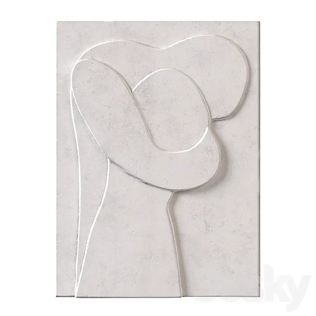 Plaster panel embrace 3D Model