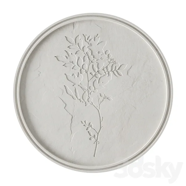 Plaster relief decoration 1 3D Model