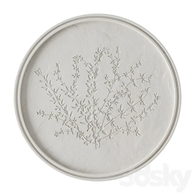 Plaster relief decoration 4 3D Model