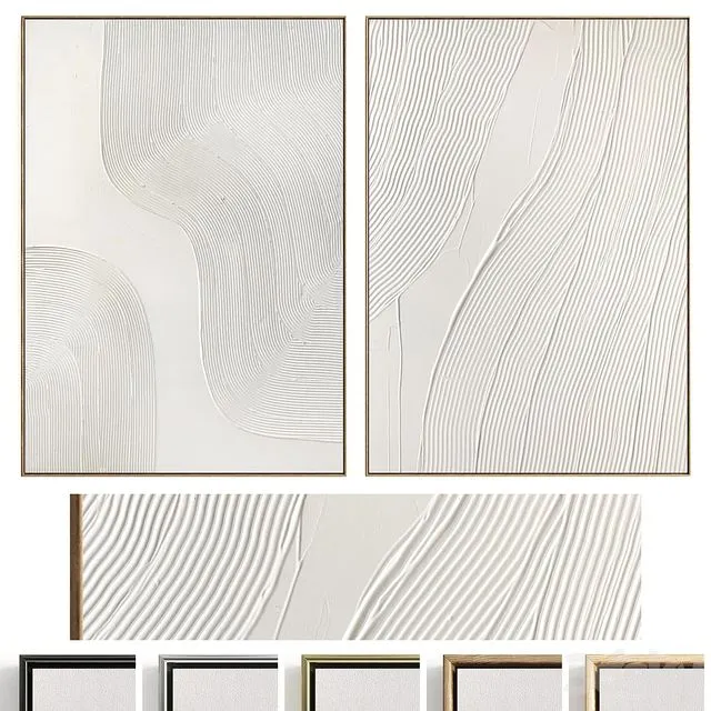 Plaster Two Photo Frame D-538 3D Model