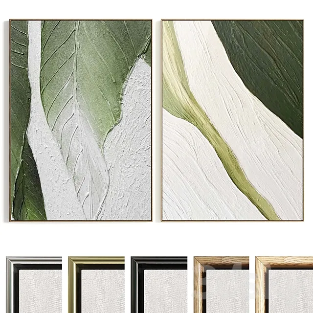 Plaster Two Photo Frame D-640 3D Model