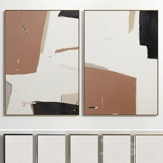 Plaster Two Photo Frame E-29 3D Model