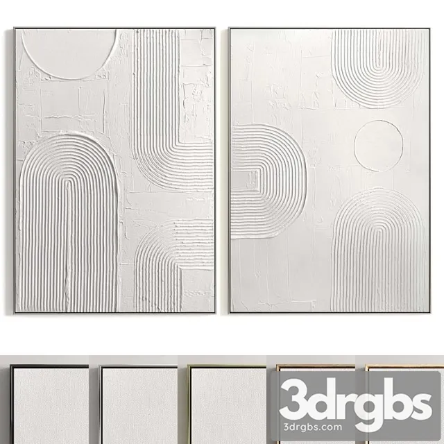 Plaster Two Photo Frame T 261 3D Model Download