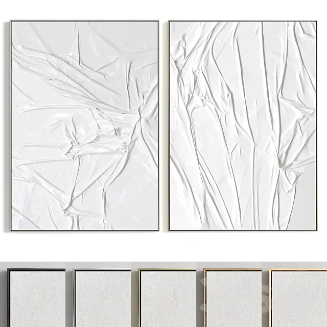 Plaster Two Photo Frame T-279 3D Model