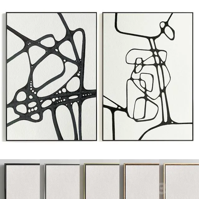 Plaster Two Photo Frame T-319 3D Model