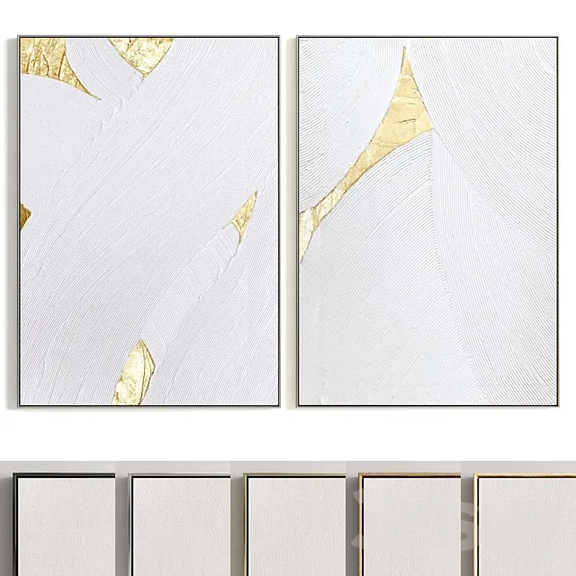 Plaster Two Photo Frame T-328 3D Model