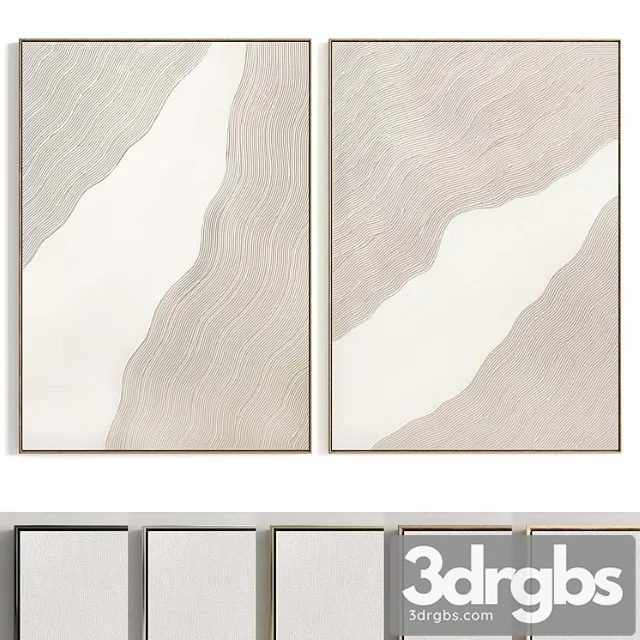 Plaster Two Photo Frames T 346 3D Model Download