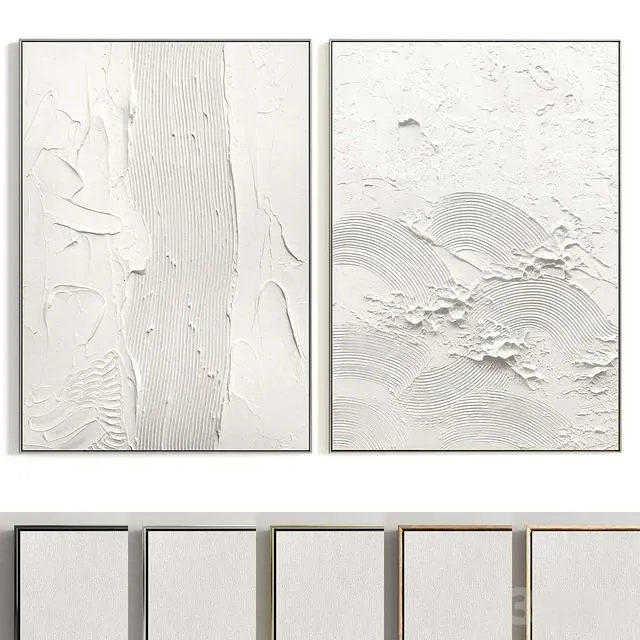 Plaster Two Photo Frames T-361 3D Model